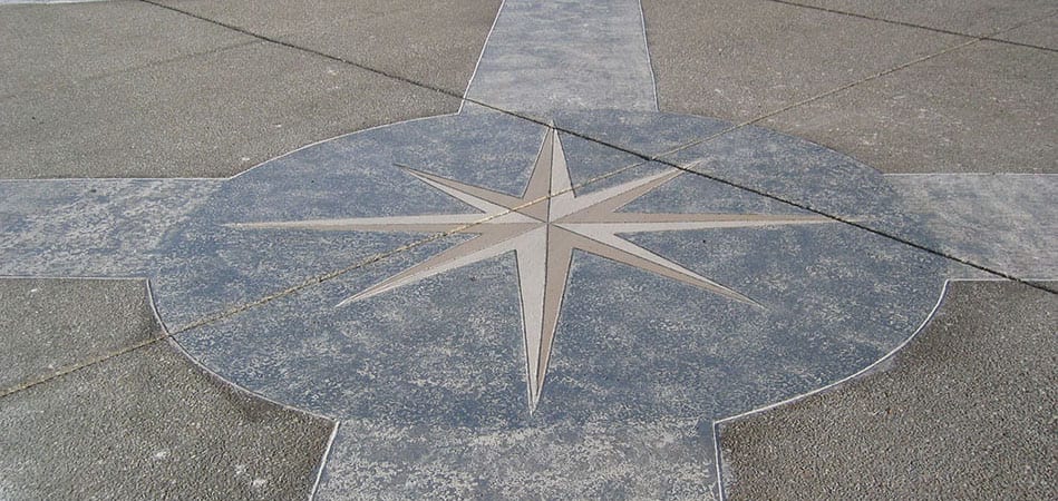 decorative concrete driveway