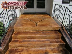 concrete stained steps 